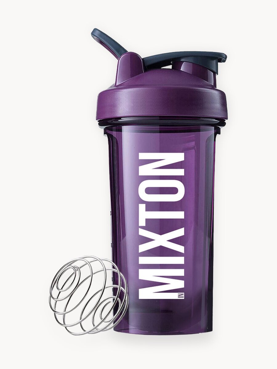 Шейкер для протеина и коктейлей спортивный inMixton 500 мл из тритана Фиолетовый