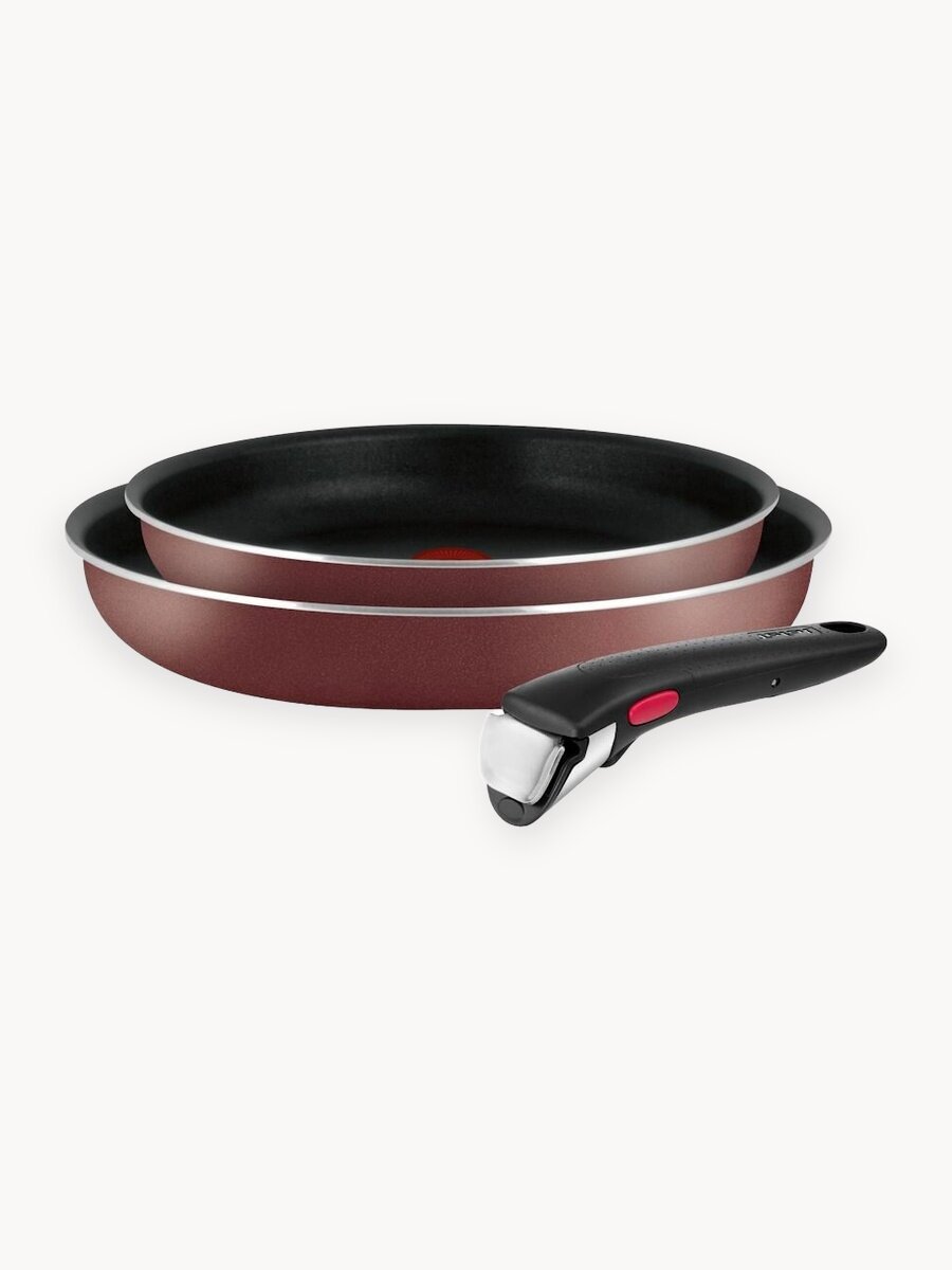 Набор посуды для приготовления Tefal Ingenio Red 3 предмета: сковороды 22/26 см, ручка Ingenio 6, антипригарное покрытие, индикатор температуры, для газовых, электрических плит