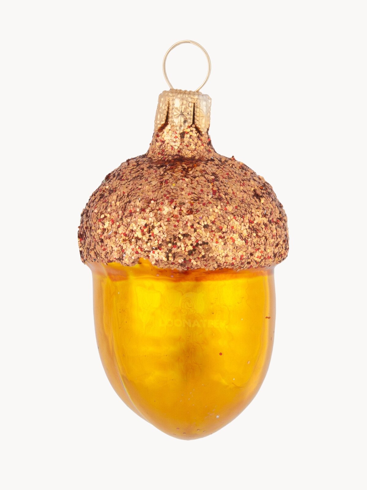 Ёлочное украшение фигурка "Желудь" стеклянная