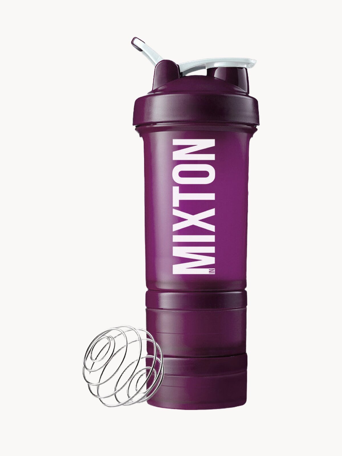 Шейкер 3 в 1 для протеина и коктейлей спортивный inMixton 400 мл Фиолетовый