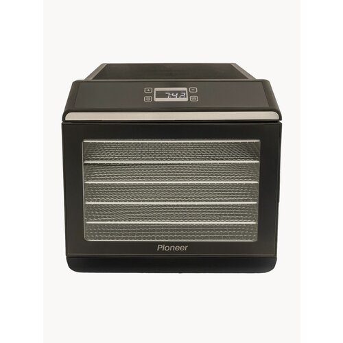 Сушилка для овощей и фруктов Pioneer FD120 Дегидратор с 6 металлическими поддонами 6 поддонов для пастилы 6 сеток для трав 25 л горизонтальный обдув 500 Вт 17985₽