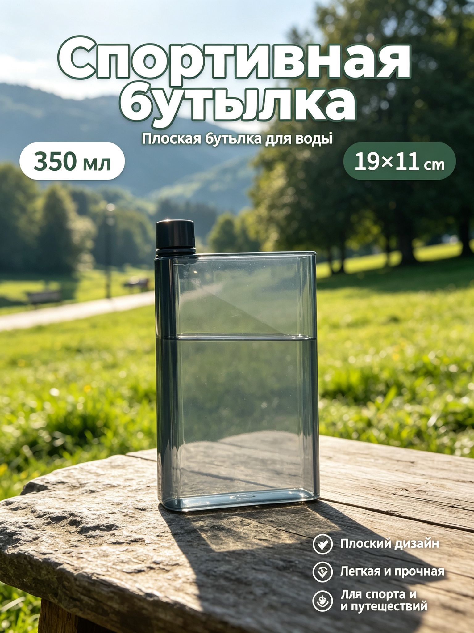 Фляга 350 мл, черный