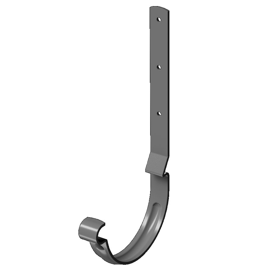 Docke STAL PREMIUM Карнизный крюк длинный D125 (Графит 7024) диаметр трубы 90 толщина 0.63