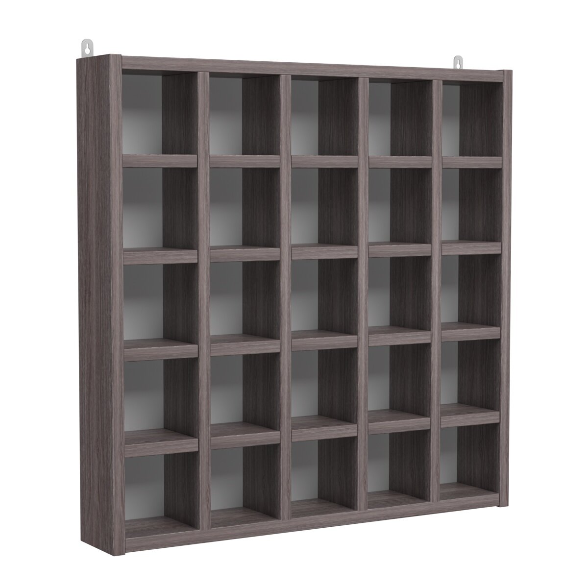 Ключница макси на 25 ячеек для ключей, браслетов и карт, ячейки 100х100мм, Ясень Анкор темный