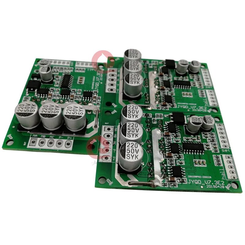 3 шт./лот, оригинальная плата драйвера JUYI BLDC, JYQD_V7.3E2 DC12V-36V 500 Вт, высокая мощность с ШИМ-контроллером для двигателя BLDC с датчиком Холла, 36 В