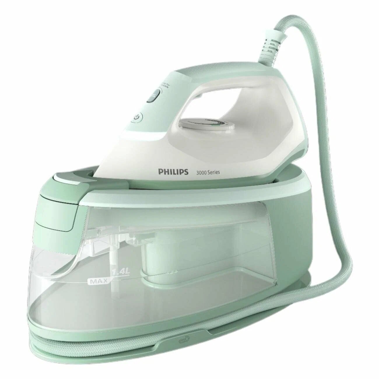 Парогенератор Philips PSG3010/70, зеленый/белый, высокая мощность 2400 Вт, электронное управление