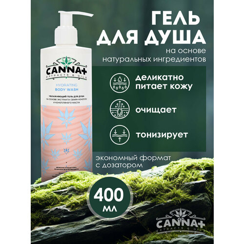 CANNA+ Смягчающий гель для душа с витаминами и аминокислотами Hydrating Body Wash 400 мл