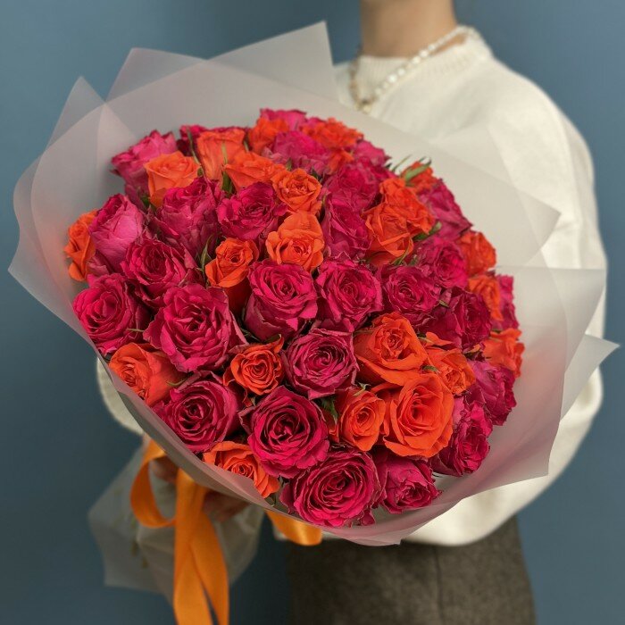 51 яркая роза Тутти-Фрутти