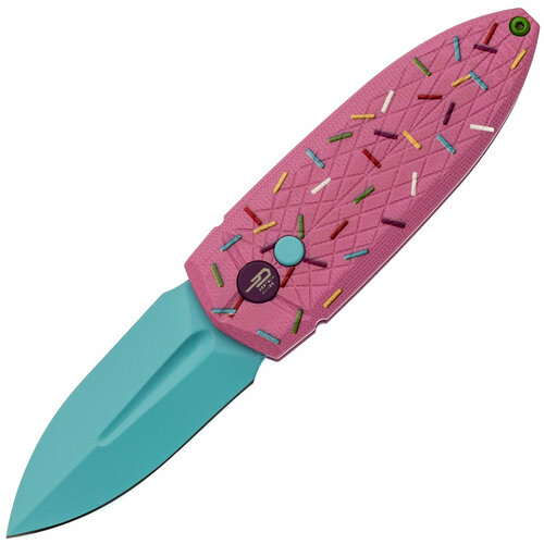 Складной нож Bestech Knives Ququ, сталь 14C28N, рукоять G10, голубой/розовый