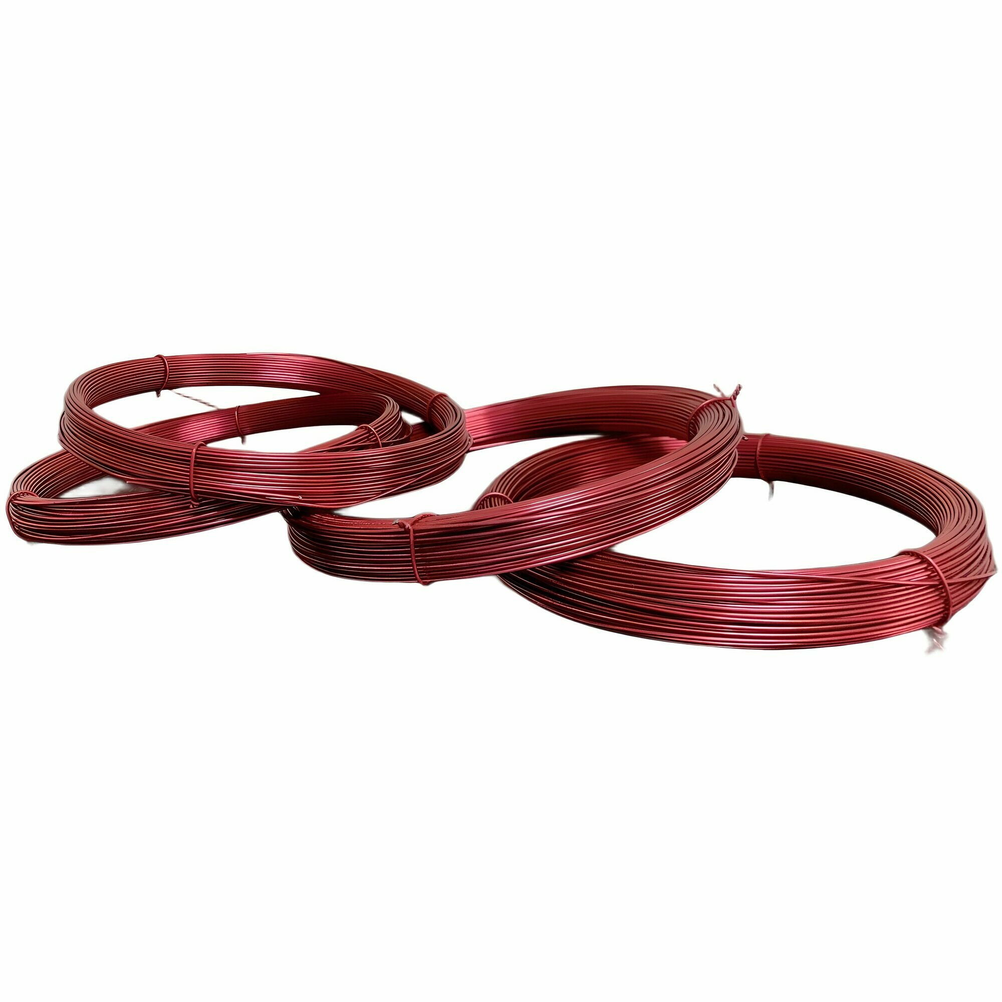 Проволока вязальная, красный цвет, ф1,0 мм 10м/Проволока для флористики Ф1,0 мм, красный цвет, в мотке 10м/мюзле/для рукоделия/для творчества