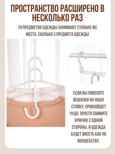 Вешалка пластиковая, многоуровневая — фото 1