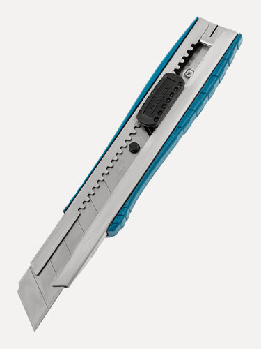 Изображение товара Нож Gross 195 мм метал. корпус, выдв. сегм. лезвие 25 мм (SK-5), метал. напр-щая, клипса для ремня 78896