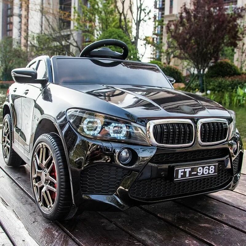 Электромобиль детский BMW FT-968, с зарядным устройством, чёрный