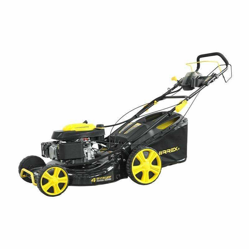 Бензиновая газонокосилка Snirrex PM5360E  4 4 кВт  электрозапуск  ширина скашивания 525 мм  травосборник 70 л  