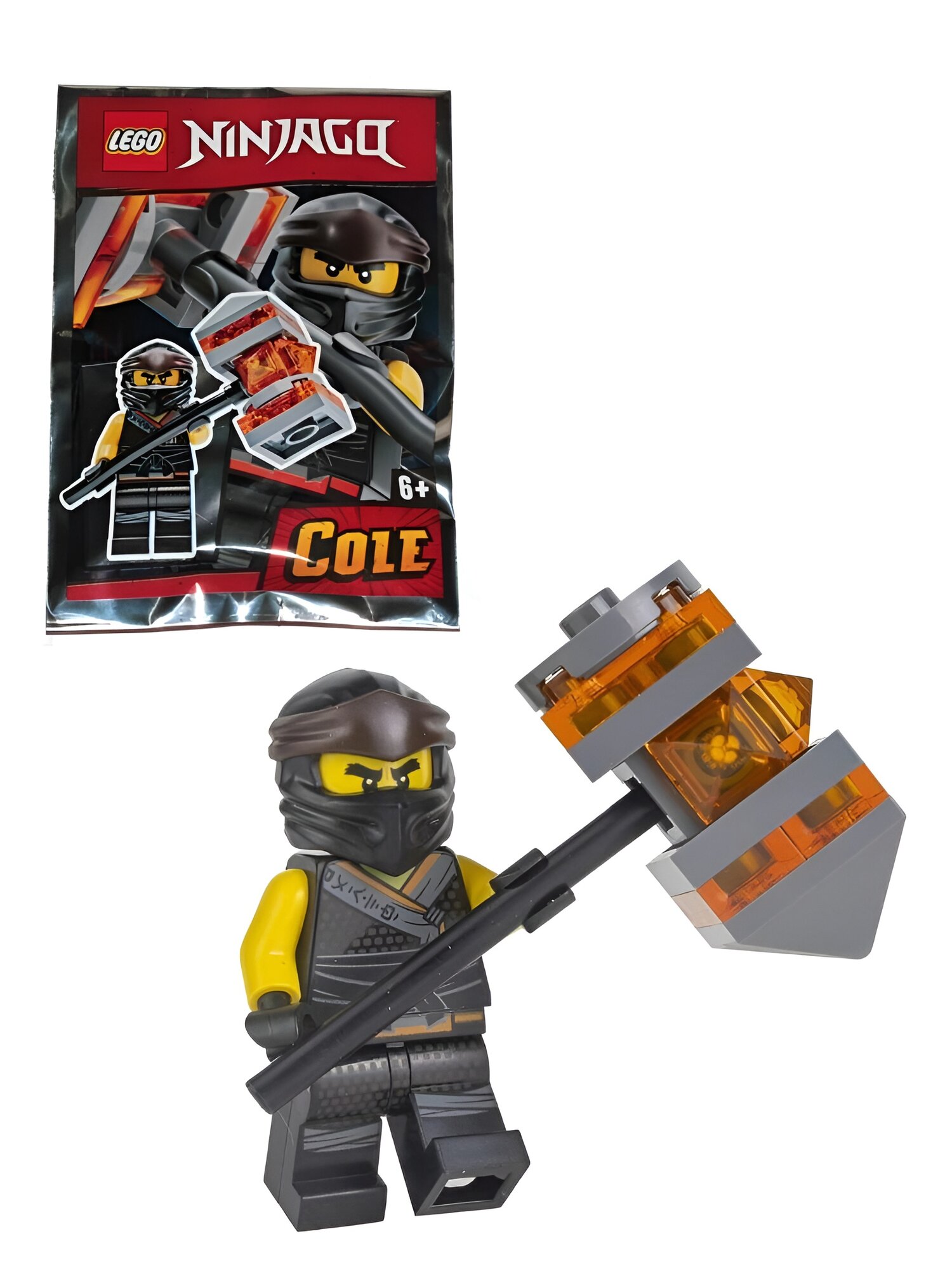 Конструктор LEGO NinjaGo "Коул" 891953, для детей от 5 лет, 18 деталей, 1 мини-фигурка
