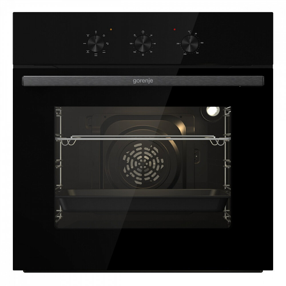 Духовой шкаф Gorenje BO6725E02NBG, электрическая духовка, объём 77л, покрытие: эмаль легкой очистки, 11 программ духовки