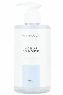 BEAUTY STYLE Мицеллярный очищающий гель-мусс для лица c экстрактом зеленого чая и центеллы азиатской Cleansing Universal Miccelar Gel Mousse, 460 мл