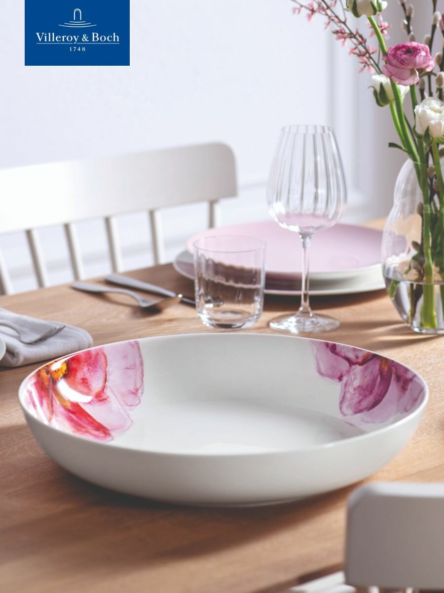 Глубокое блюдо 38 см, Rose Garden, Villeroy & Boch, Премиум-Фарфор