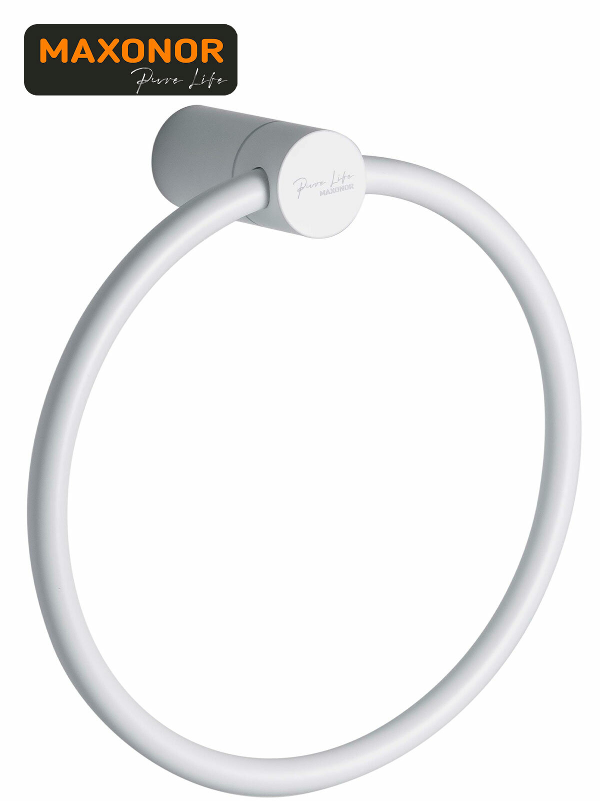 Держатель для полотенец в ванную Maxonor SHADE PL1704-8 белый матовый Латунь