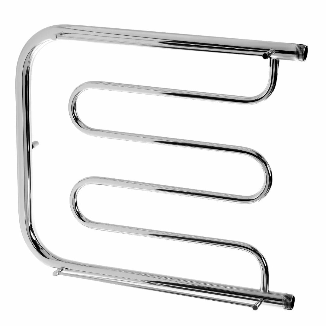 Полотенцесушитель водяной U-образный Equation Фокстрот 50x60 см боковая подводка 1 нержавеющая сталь цвет серебристый