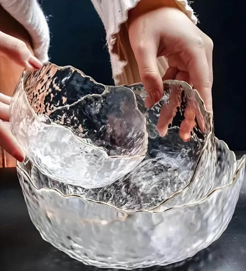 Набор стеклянных салатников 3 шт