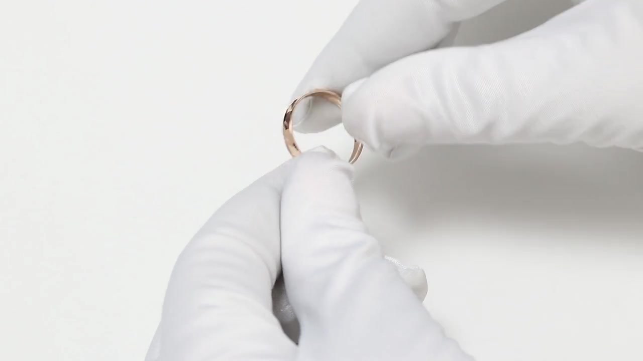 Кольцо обручальное Diamant online, красное золото, 585 проба, размер 16, ширина 3.8 мм — фото 1
