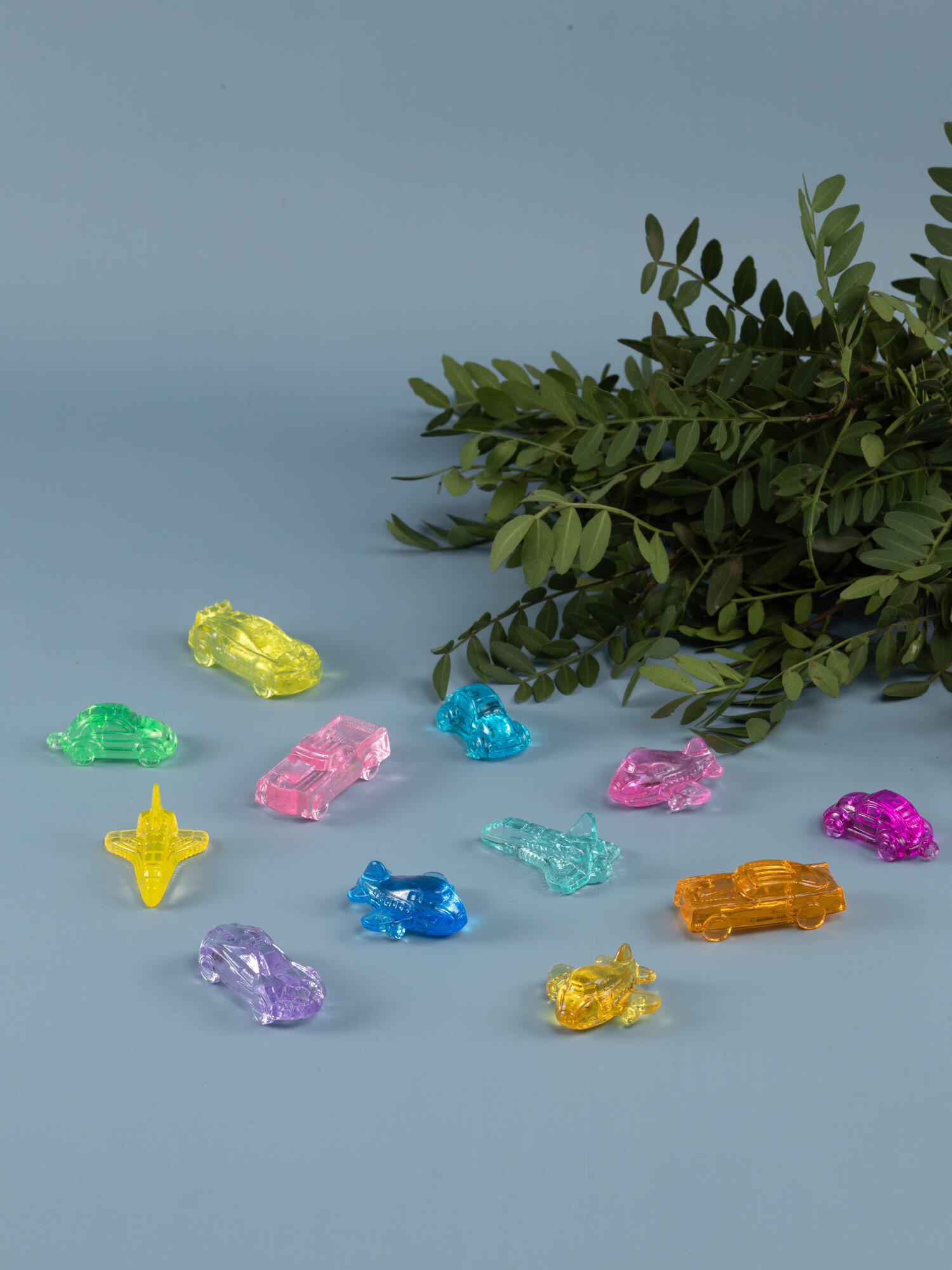 Детские игрушки для мальчиков фигурки «Транспорт» 35 шт, акриловые кристаллы для игр, декора и творчества, COLOR Si — фото 1