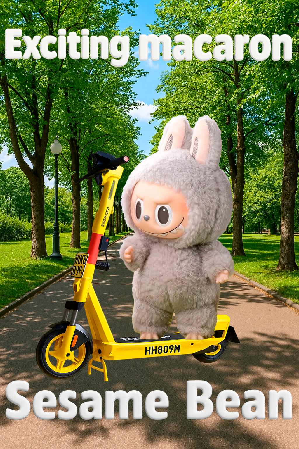 Игрушка-сюрприз LABUBU THE MONSTERS Exciting macaron Sesame Bean (серый) , Original Pop Mart