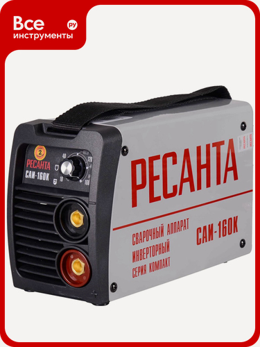 Изображение товара Инверторный сварочный аппарат Ресанта САИ160К 65/35, 4 мм, для ручной дуговой сварки