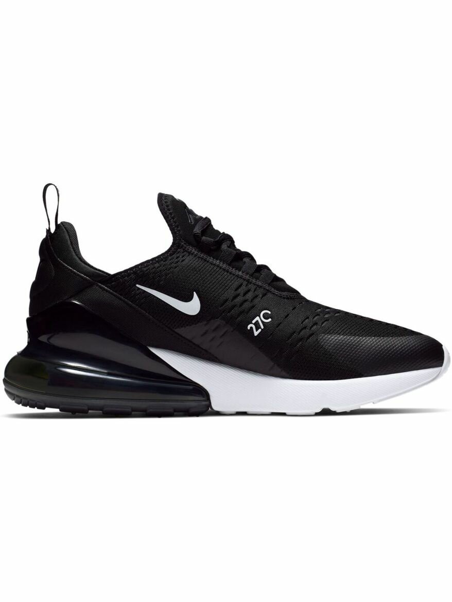 Кроссовки NIKE Air Max 270, полнота F, размер 9 US, черный, белый — фото 1