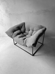 Кресло для отдыха Буффон велюр серый