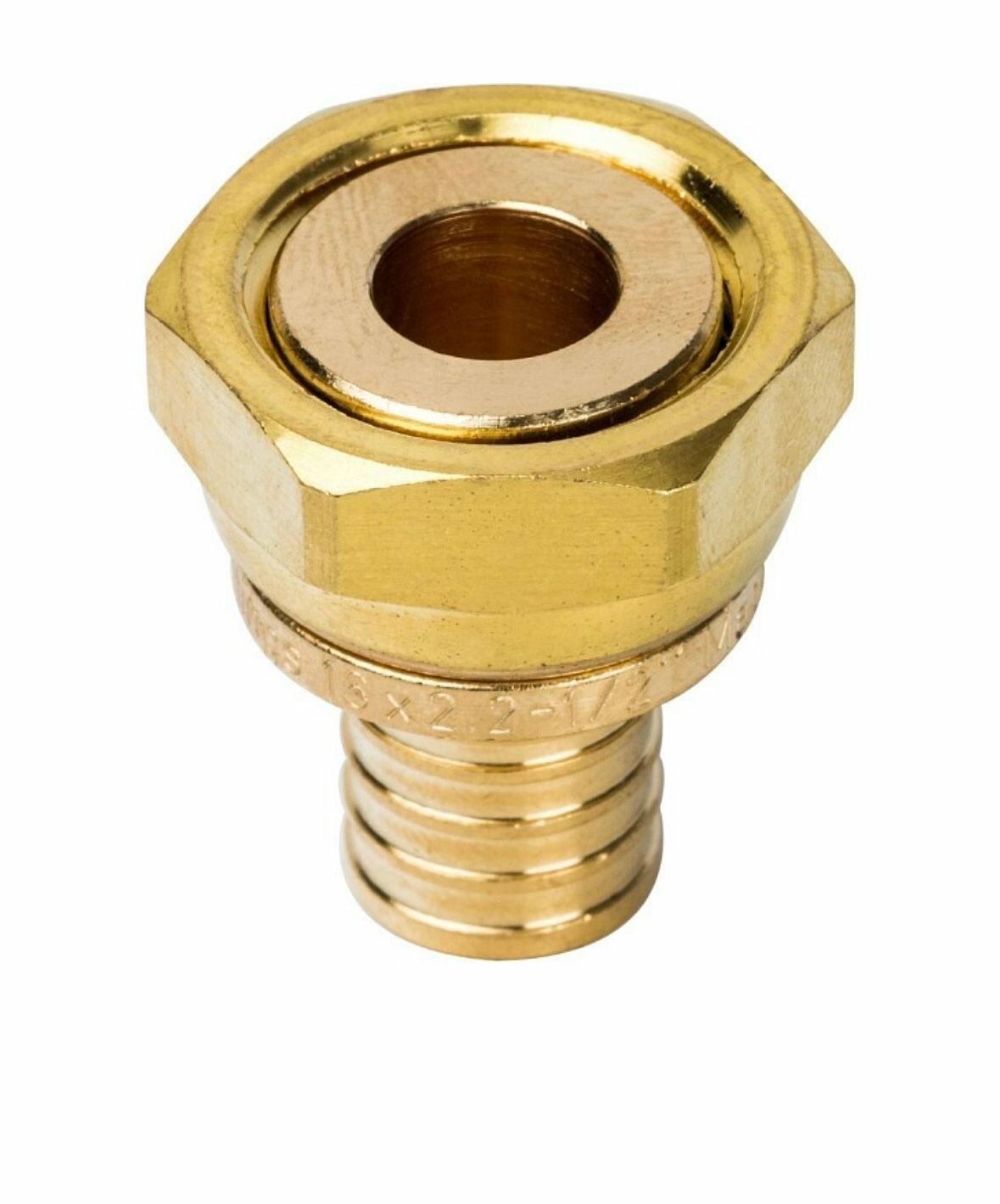 Переходник с накидной гайкой 16хG 1/2 для труб из сшитого полиэтилена SFA-0019-001612 (аксиальный)