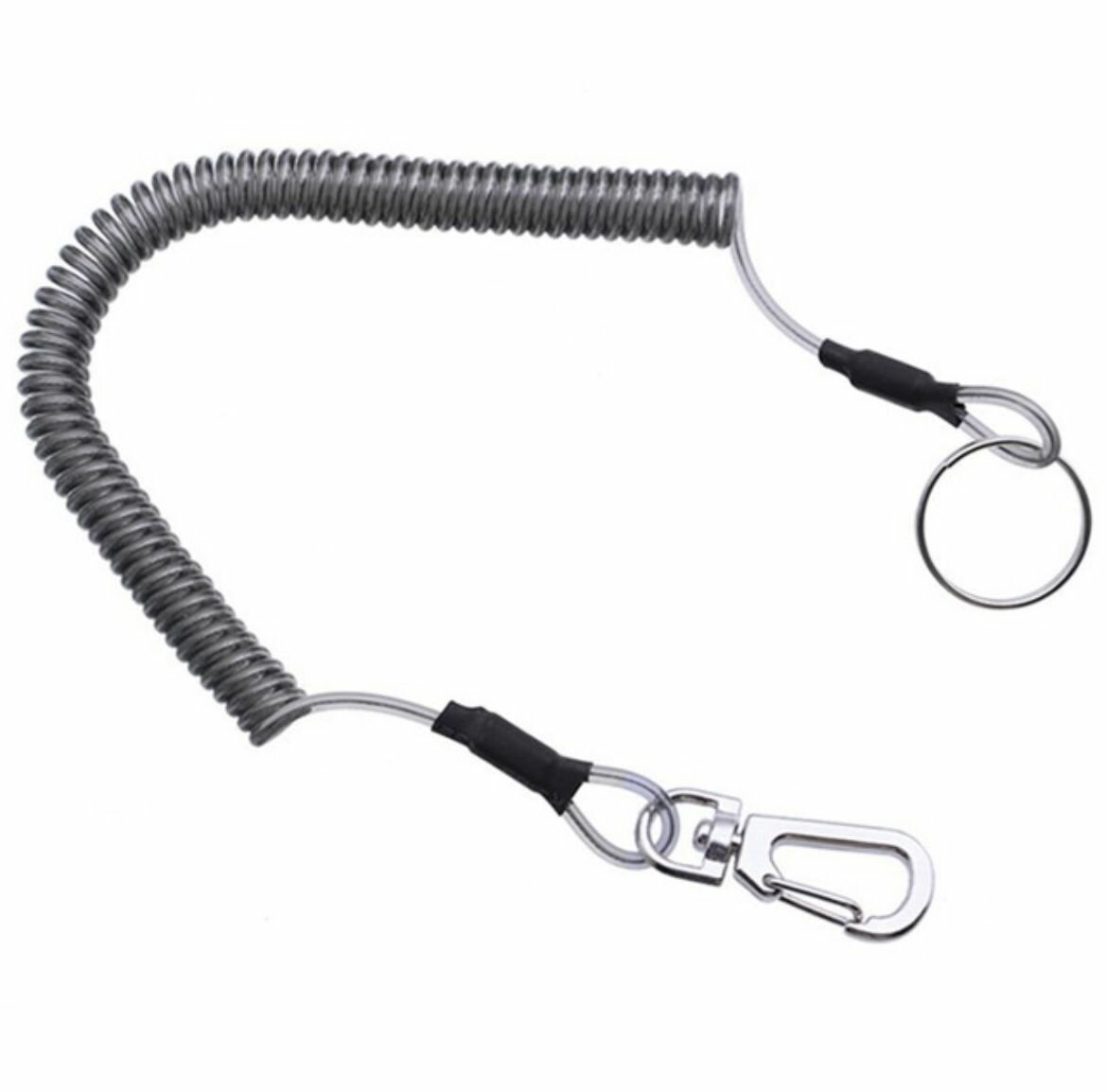 Пружинный шнур с карабином / страховочный тросик для инструментов и ножей / бейджа и ключей