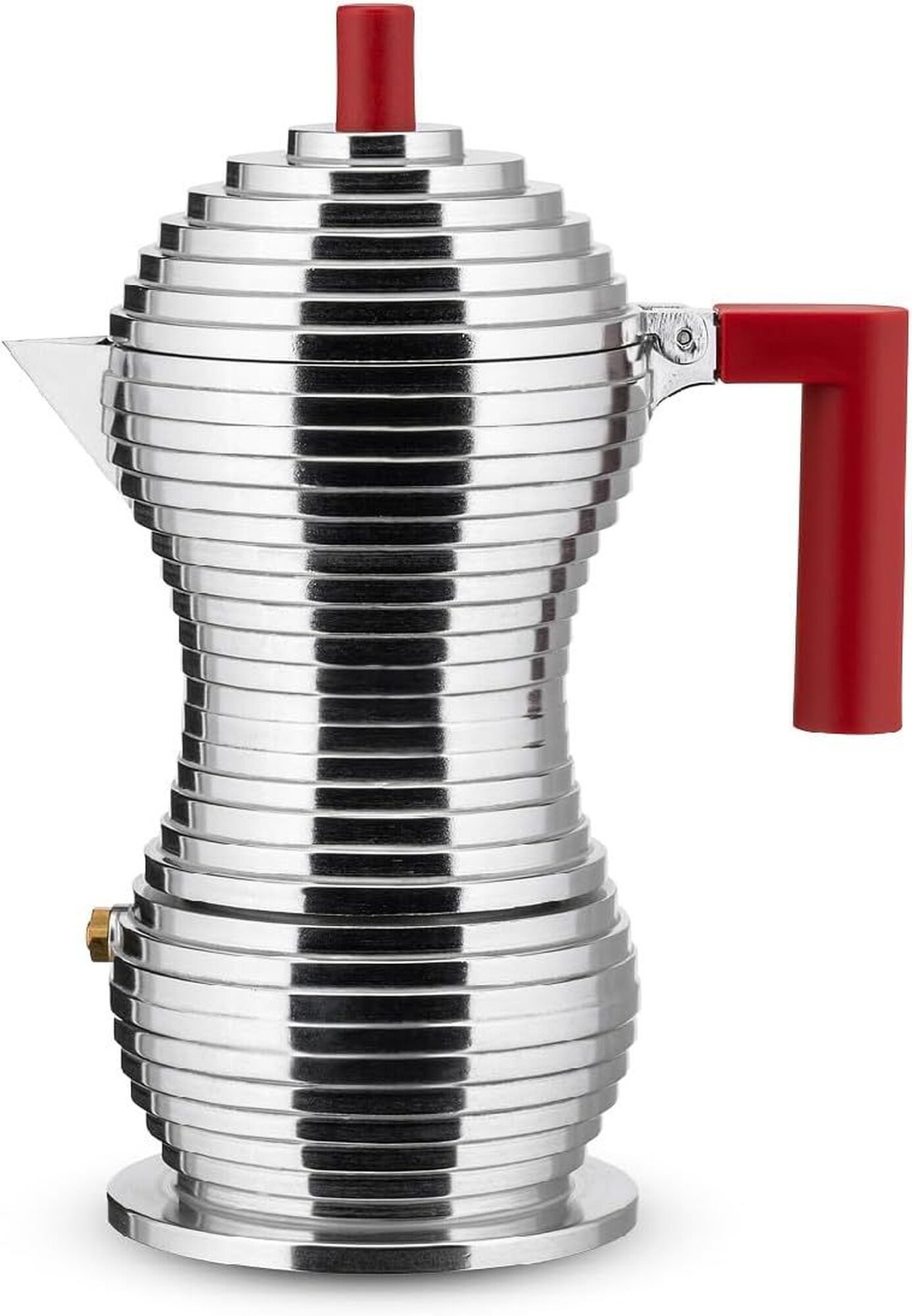Alessi Pulcina Дизайнерская кофеварка из литого аллюминия красный MDL02/3 Р