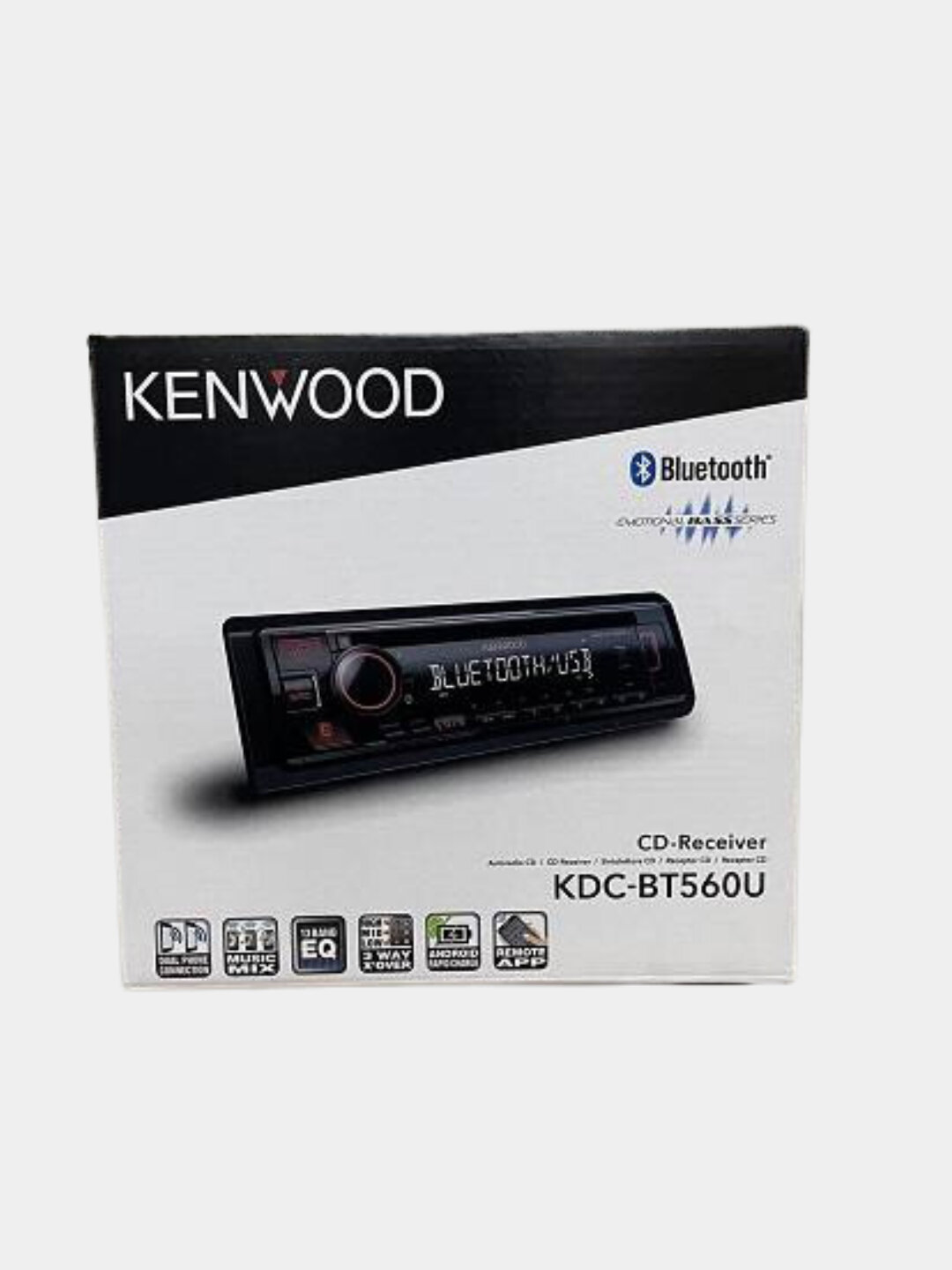 Магнитофон KENWOOD KDC-BT560U, Bluetooth, CD, USB, AUX 4x50W — фото 1
