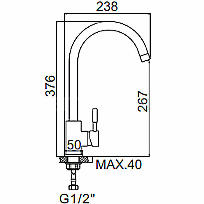 Смеситель LEDEME L4998-3 для кухни — фото 1
