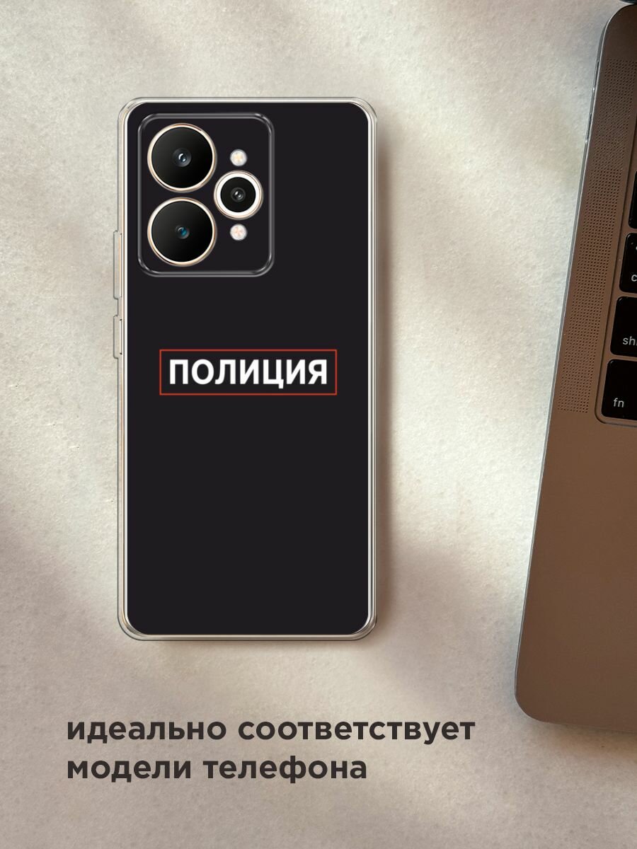 Силиконовый чехол на Realme 15 / Реалми 15 с принтом "Police logo" — фото 1