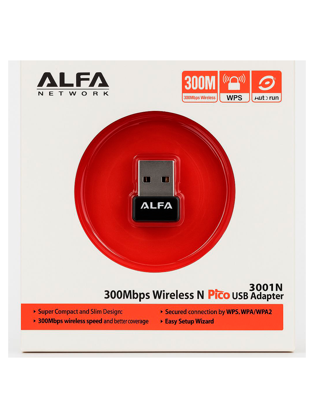 WI-Fi адаптер, usb 300a mbps alfa 3001n, для ноутбука и стационарного пк