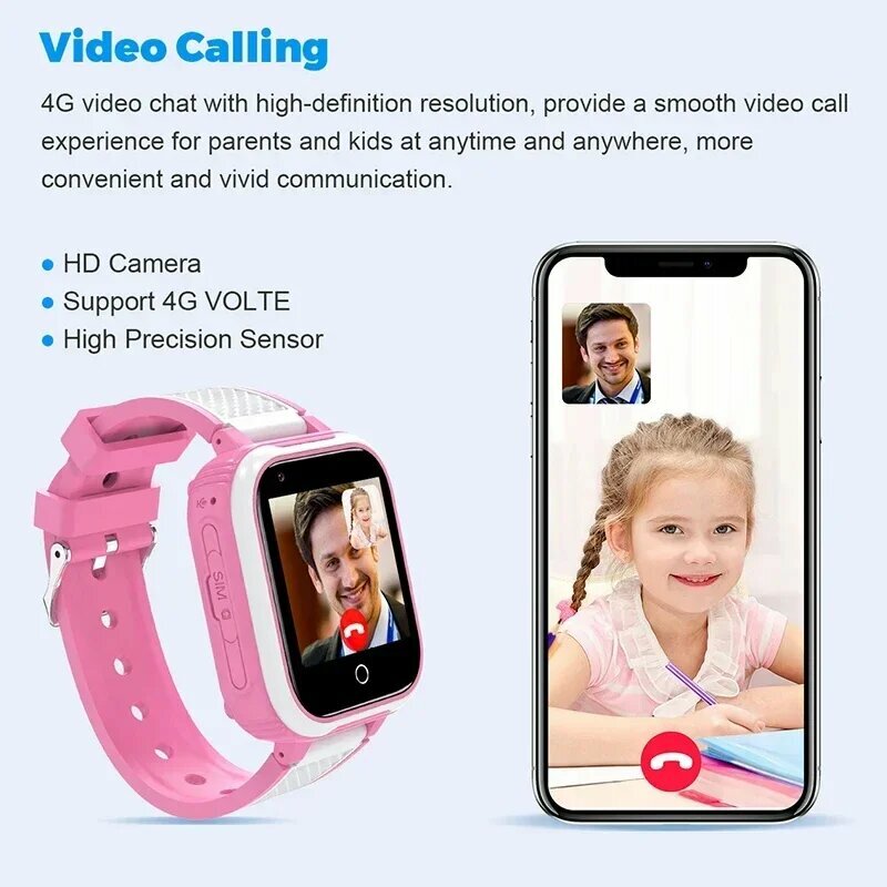 Изображение Детские смарт-часы Xiaomi Mijia 4G, цвет в ассортименте, Blue, European version, Унисекс