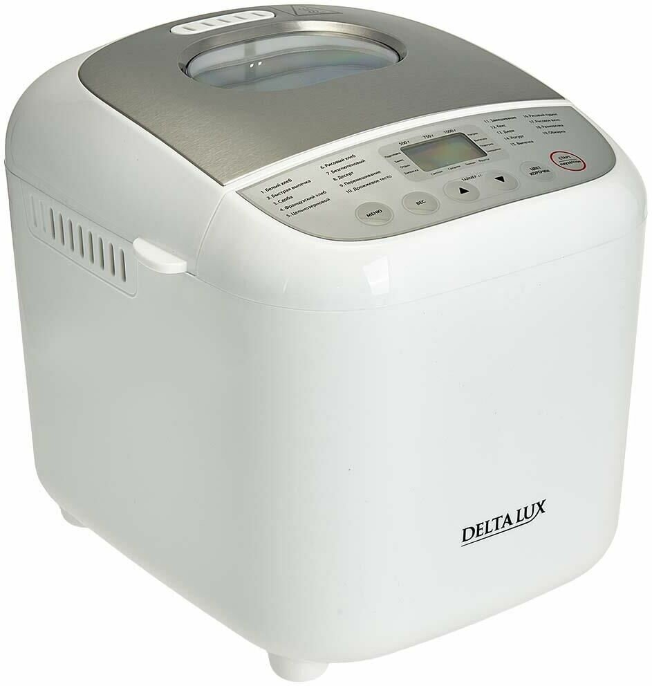 Хлебопечка с замесом теста автоматическая DE-6000 белая