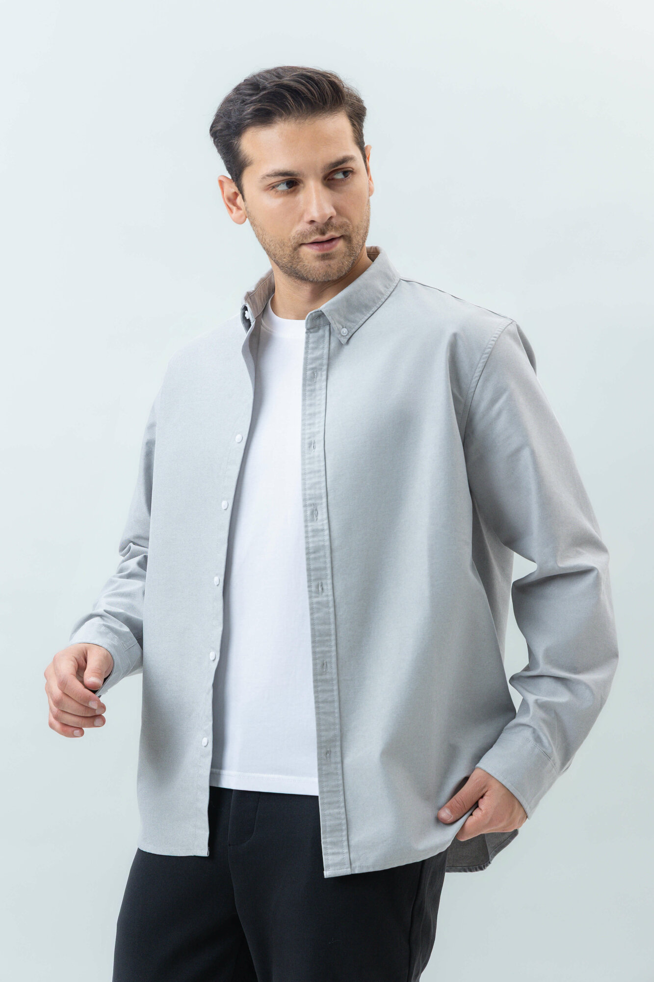 Рубашка TERRA PRO, размер M, light grey — фото 1