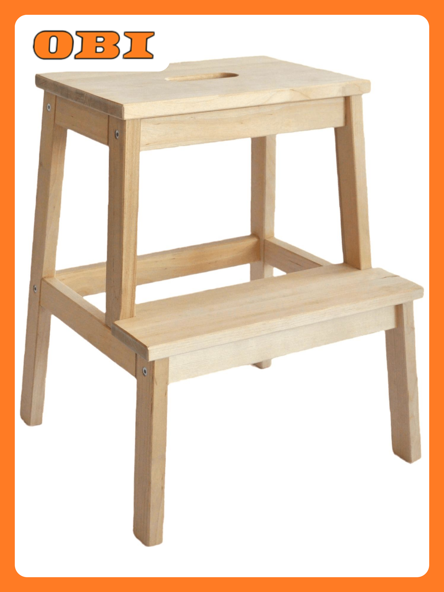 Табурет-стремянка берёза без покрытия 43 см x 39 см x 50 см 1 шт
