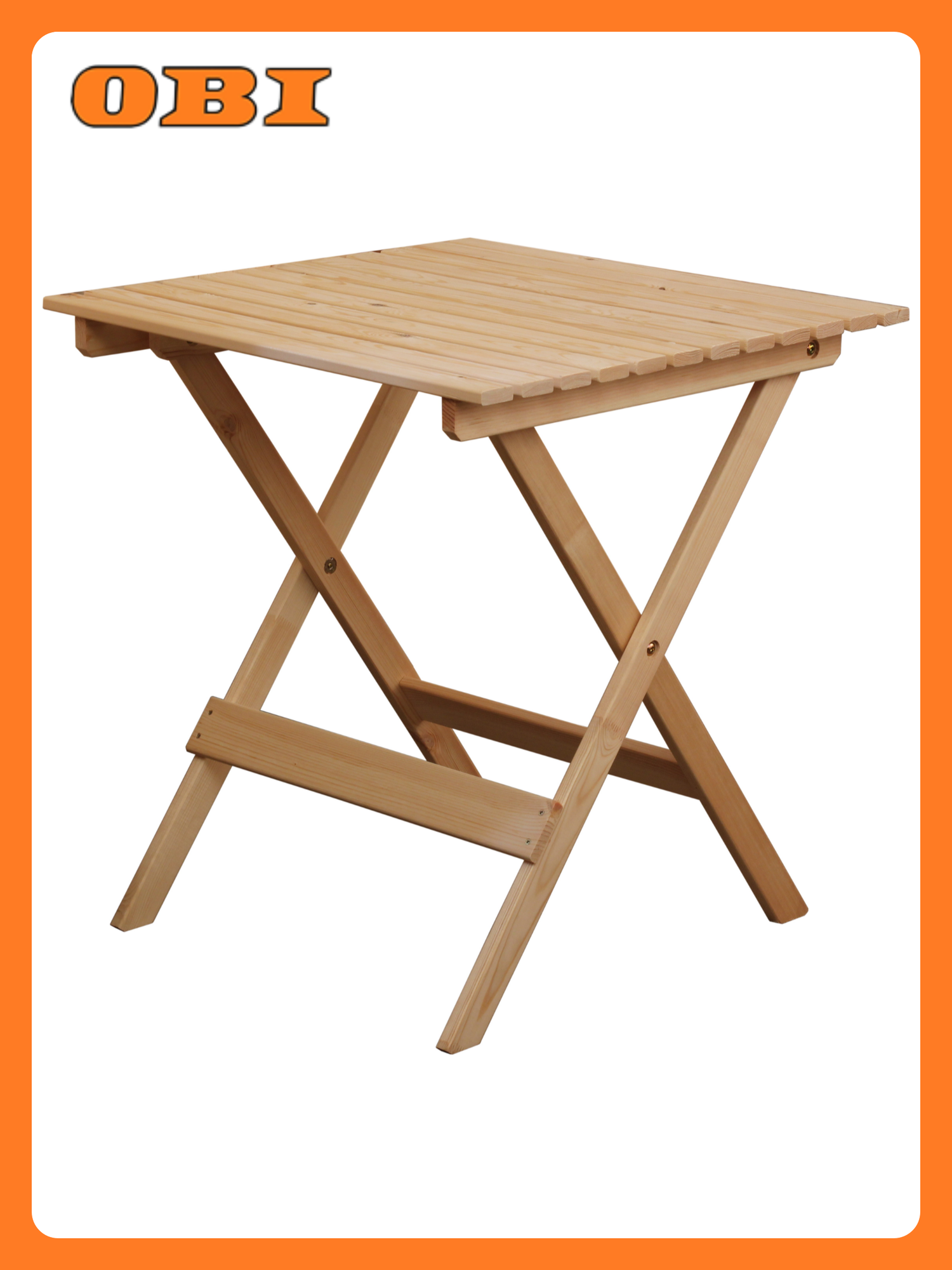 Стол садовый раскладной Интерлинк "Вильма", 65 см x 65 см, дерево, коричневый