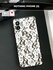 Черный матовый чехол на Nothing Phone 2 / Нафинг Фон 2 с принтом Белые кружева ц...