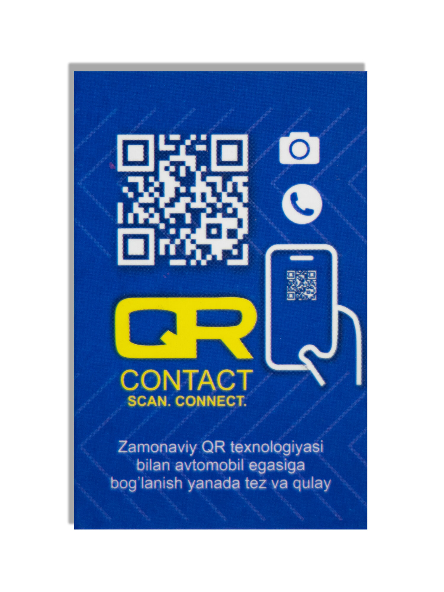 Стикер QR CONTACT, для связи с владельцем авто, скрытие номера, удобный и быстрый