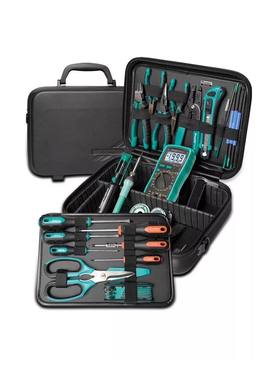 Набор инструментов для электромонтажа PK-710KB