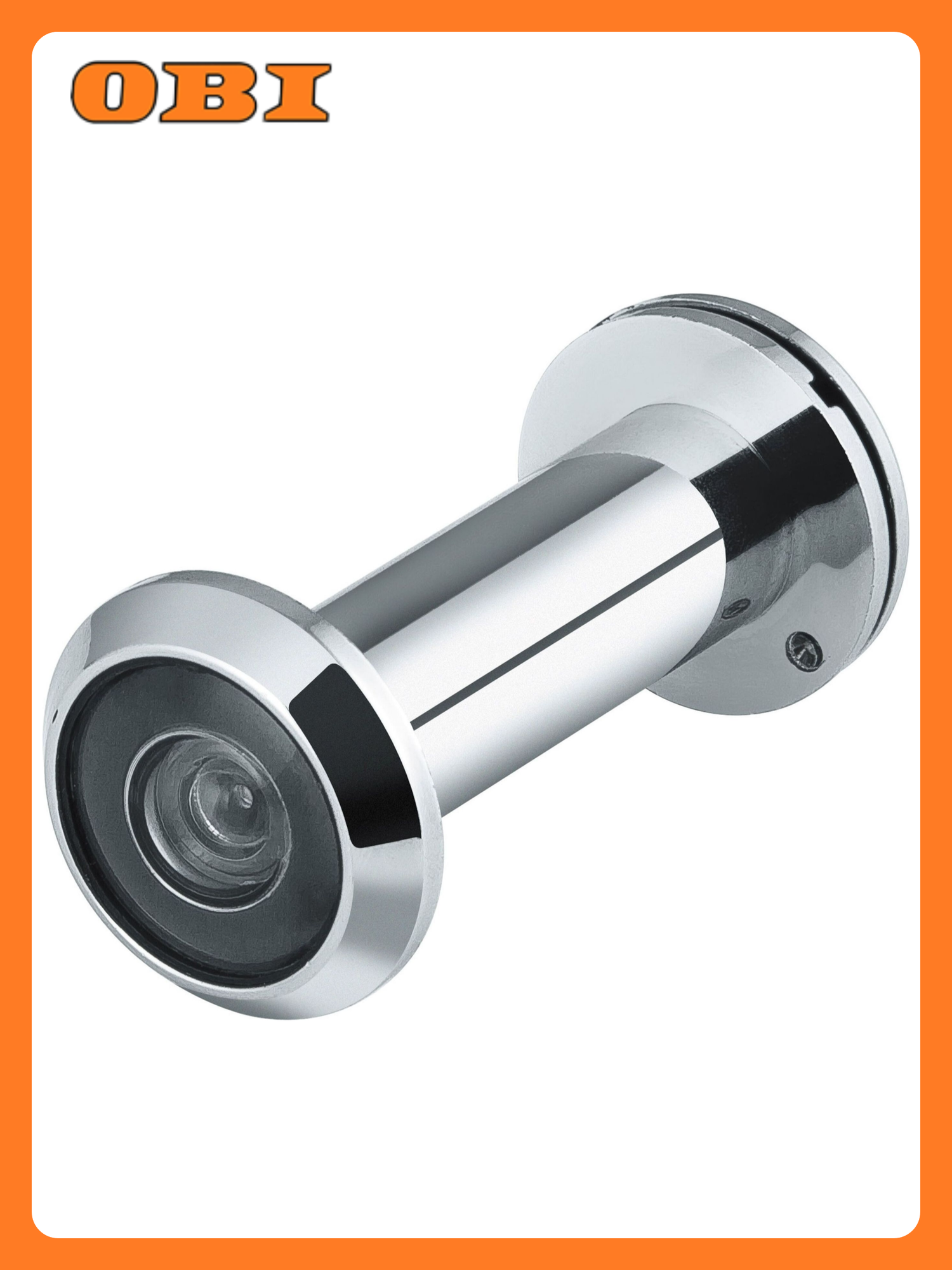 Глазок дверной FUARO DVP3 ПВХ 100мм угол обзора 180° серебристый