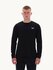 Футболка спортивная-для мужчин-Reebok-ENZO SMALL LOGO CREW NECK LS TEE Цвет: чер...