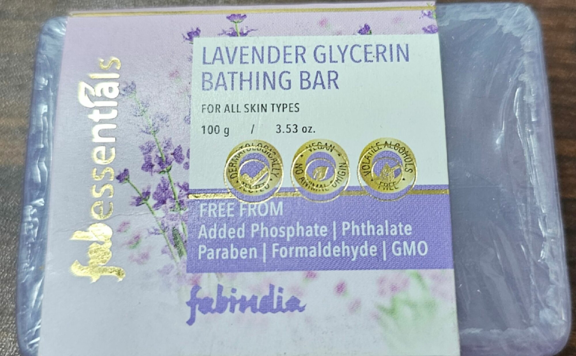Мыло глицериновое лаванда Fabessentials Bathing Bar 100 г