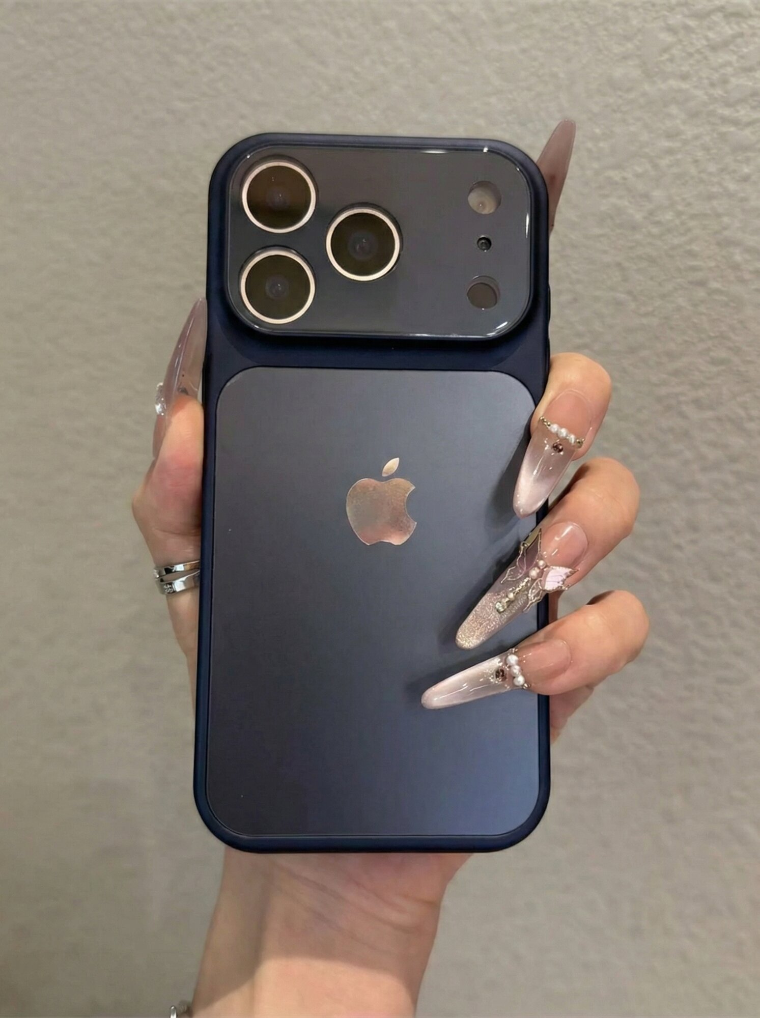 Чехол на iPhone 17 Pro Max тёмно-синий(Dark Blue) цвет. Оригинал вид. — фото 1